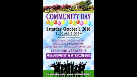 150th Church Anniversary Celebration Kicks Off With Community Day All