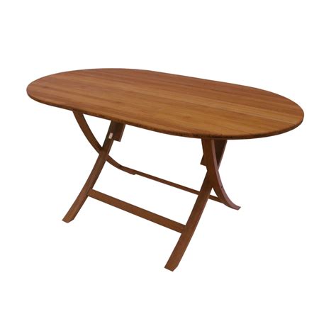 Teak Folding Oval Table With Laminated Top Onward Marine Company