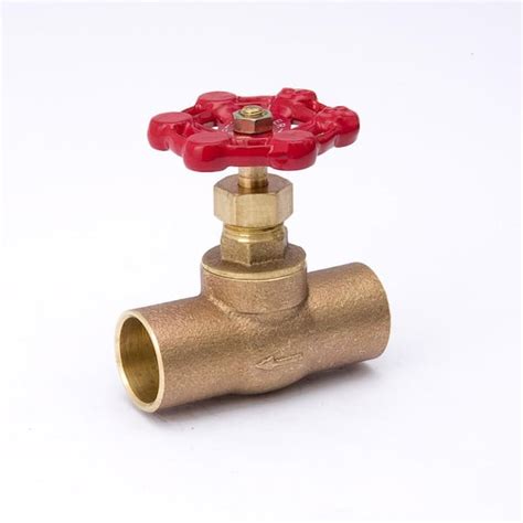 Mueller Global 3 4 In Solder Brass Slip Stop Valve 105 504nl The Home Depot