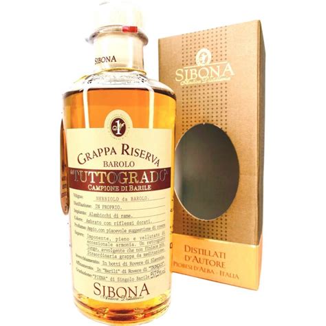 Grappa Sibona Barolo Tuttogrado 50 Cl Astuccio Regalo