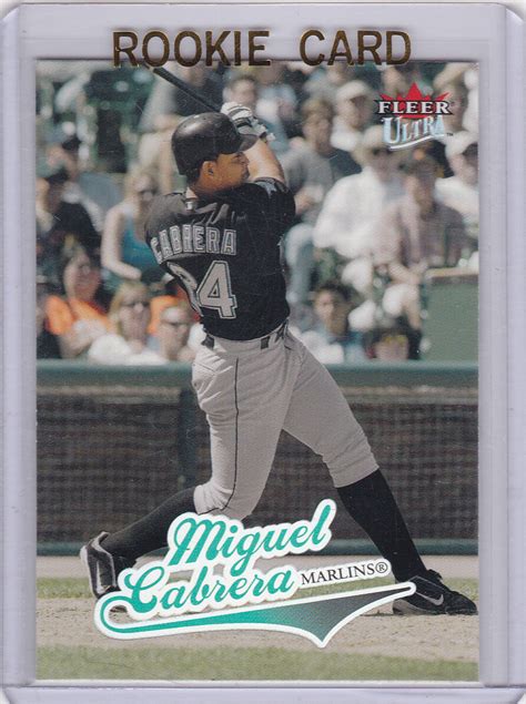 Miguel Cabrera Rc Fleer Ultra Rookie Card Baseball Marlins Detroit