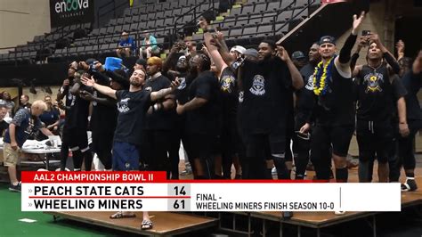 7624 Highlights Wheeling Miners Win Aal2 Title In First Season In