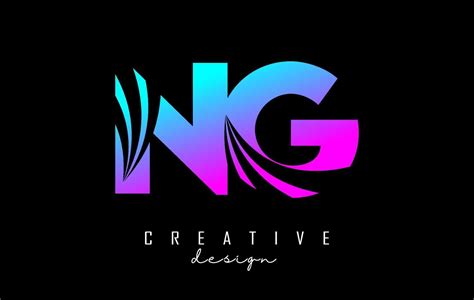 Colorful Ng N G Logo With Geometric Design