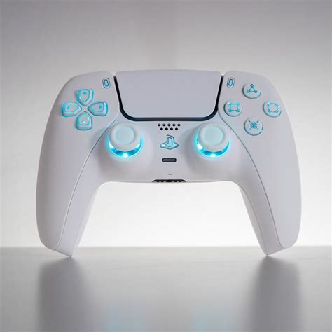 PS5 LED Controller Mod Custom White Wireless Controller with White Bac ...