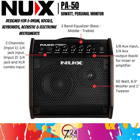 Nux Amplifier Nux Pa Channel Watts Powered Personal Monitor