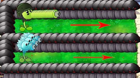 99 Gatling Pea Vs 99 Snow Pea Vs 999 Giga Gargantuar Plants Vs