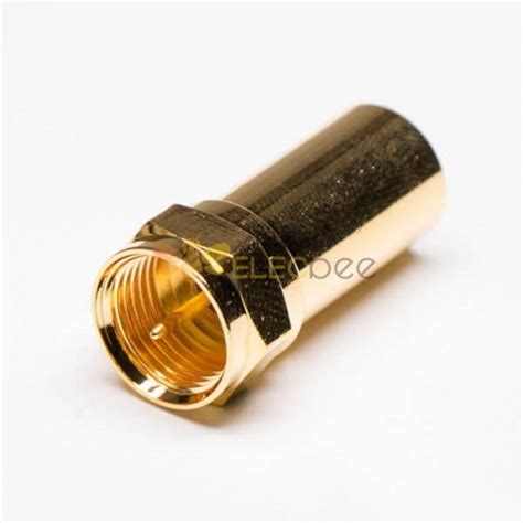 F Type Mâle à Mâle Connector Straight Adaptateur Gold Plaqué