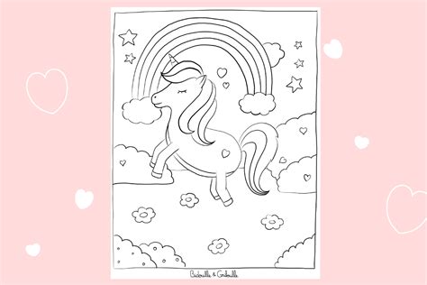 Coloriage Licorne Arc En Ciel Bidouille Et Gribouille