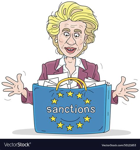 Ursula von der leyen giving a speech Royalty Free Vector