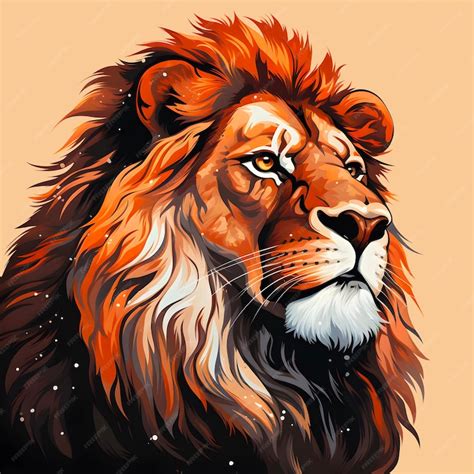 Premium Vector Lion Head Mascot Vector Illustration