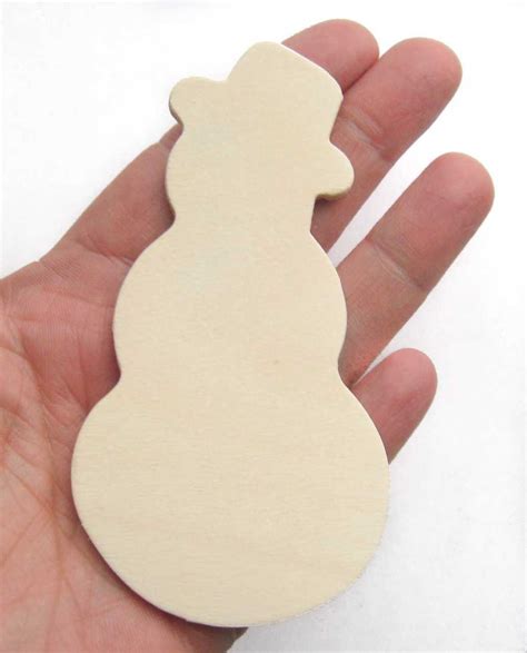 Wooden Snowmen Cut Out Wood Cutout Shapes