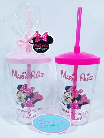 Copo Twister 300ml Minnie Rosa 50un Elo7 Produtos Especiais