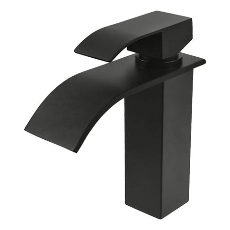 Bathroom Waterfall Black Matt Basin Sink Mono Mixer Taps Single Lever Faucet Ebay