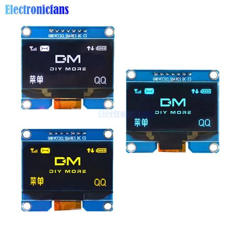 M Dulo De Pantalla OLED SSD1309 De 1 54 Pulgadas Interfaz SPI IIC I2C