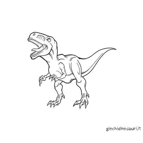 Dinosauri Da Colorare Velociraptor Da Stampare Per Bambini Sexiz Pix