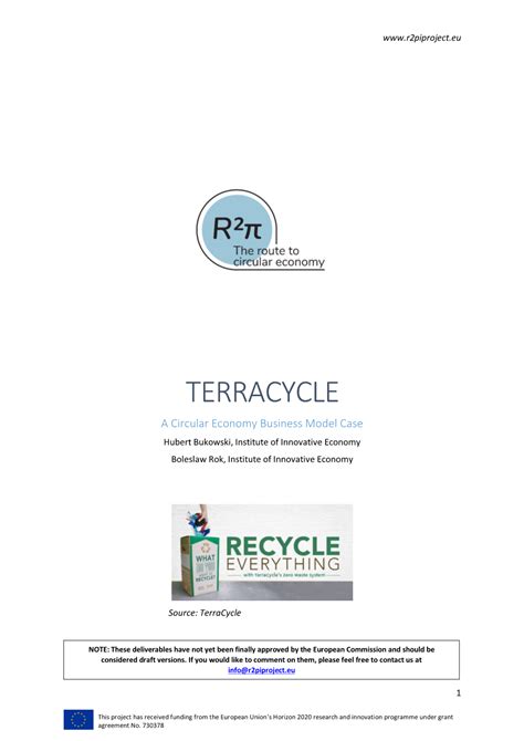 Terracycle A Circular Economy Business Model Case Hubert Bukowski