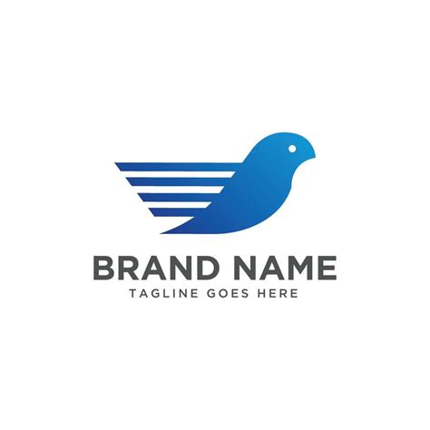 Blue Bird Logo Design Template Vector Art At Vecteezy