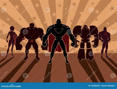 Superhero Team Vector Illustration Cartoondealer