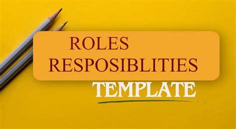 Using Roles and Responsibilities Template in Project Management | PM ...