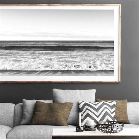Panoramic Extra Large Black And White Wall Art Etsy