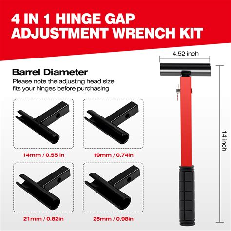 Snapklik.com : Door Hinge Adjustment Tool Kit 4-in-1 Heavy Duty Hinge