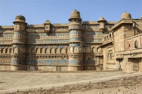 Gwalior Fort in Gwalior Mughal Architecture, Madhya Pradesh, I Stock ...