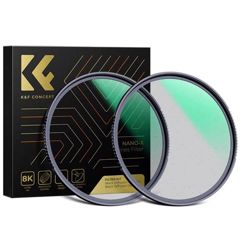 K F Concept 72mm Black Diffusion 1 4 1 8 Filter Kit Nano X K F