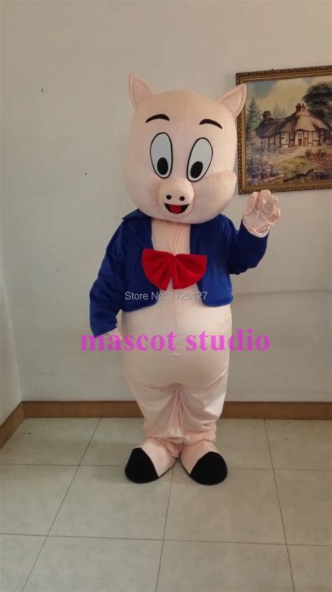 Porky Pig Mascot Cartoon Costume Cartoon Character Fancy Costume