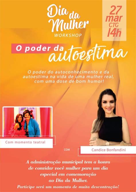 MUNICÍPIO HOMENAGEIA AS MULHERES WORKSHOP O PODER DA AUTOESTIMA