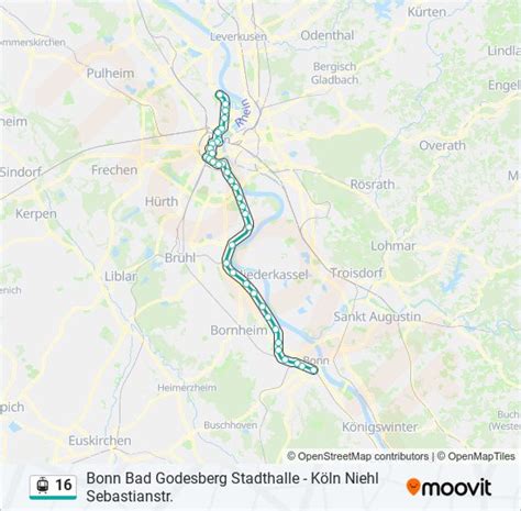 16 Route Fahrpläne Haltestellen Karten Köln Niehl Sebastianstr