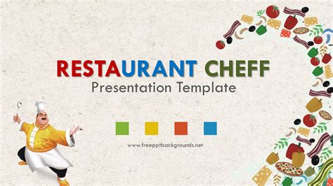 Restaurant Cheff Powerpoint Templates Food And Drink Free Ppt