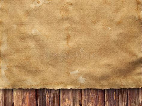 Creased Handmade Paper Sheet On Wooden Wall Background Stock Photo - Image of copy, paper: 61368132