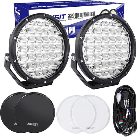 Biglionx 9 Inch Round Led Offroad Lights Pair 320w 48800lm Led Driving Lights Work Fog