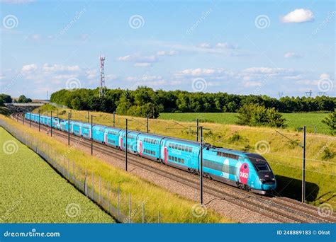 A Ouigo Low Cost High Speed Train In France Editorial Image