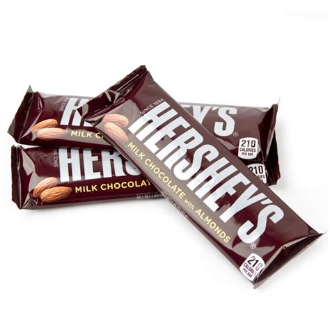 Hershey's Milk Chocolate & Almonds Bars - 36CT • Chocolate Mini Pack's ...