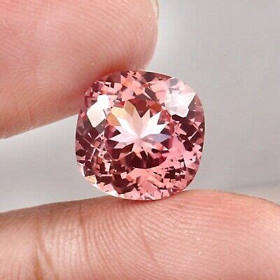 Aaa Natural Ceylon Padparadscha Sapphire Loose Cushion Gemstone Cut