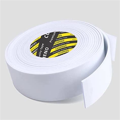 MILEQEE Single Sided Adhesive Foam Tape EVA White Multipurpose Sponge