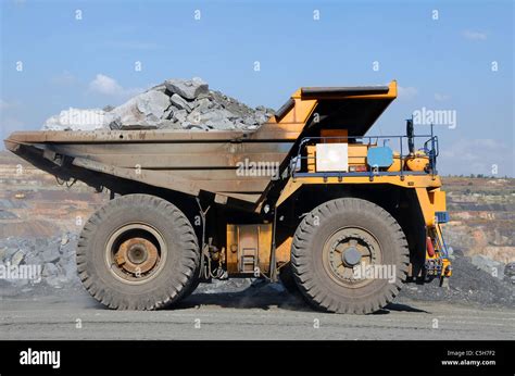 The Big Truck Transport Iron Ore In Career Stock Photo Alamy