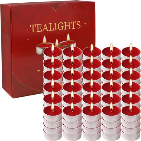 **NONREFUNDABLE 2 PACK** Unscented Bulk Tealight Candles-(Red, 4 Hour ...