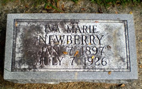 Iva Marie Robinson Newberry 1897 1926 Mémorial Find a Grave