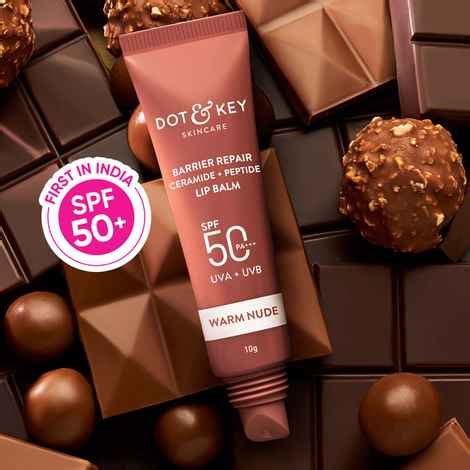 Dot Key Barrier Repair Ceramide Peptide Lip Balm SPF 50 PA Warm Nude Non Sticky Tinted