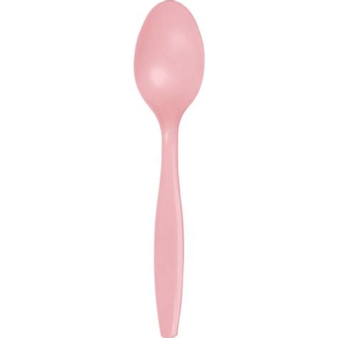 Classic Pink Premium Plastic Spoons