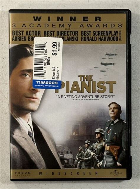 The Pianist DVD 2003 Adrien Brody Roman Polanski 25192276620 EBay