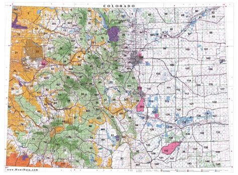 Colorado Statewide BLM BigGame Unit Map with Land Status. - Hunt Data