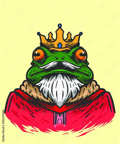 frog king illustration Stock Vector | Adobe Stock