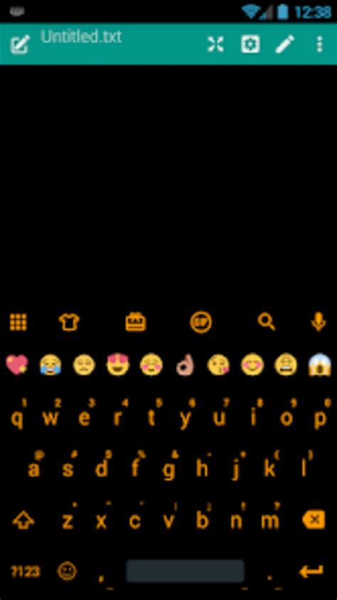 Emoji Keyboard Flat BlackOrang for Android - Download