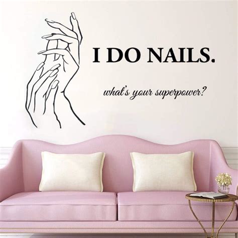 Attractive Nail Salon Quote Wall Decals Manicure Pedicure Wall Sticker Beauty Decor