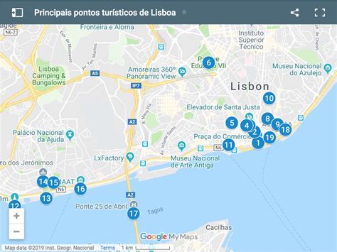 Mapa os 20 principais pontos turísticos de Lisboa Dicas Portugal