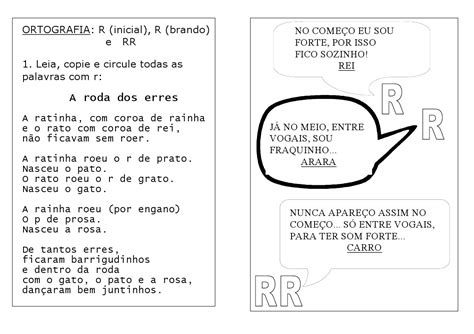 Atividades R e RR para alfabetização Atividades Pedagógicas