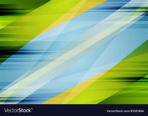 Colorful blue and green contrast abstract Vector Image